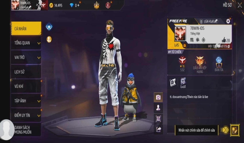 Ảnh 1 tài khoản Free Fire #7333 Ảnh 1 tài khoản Free Fire #7333